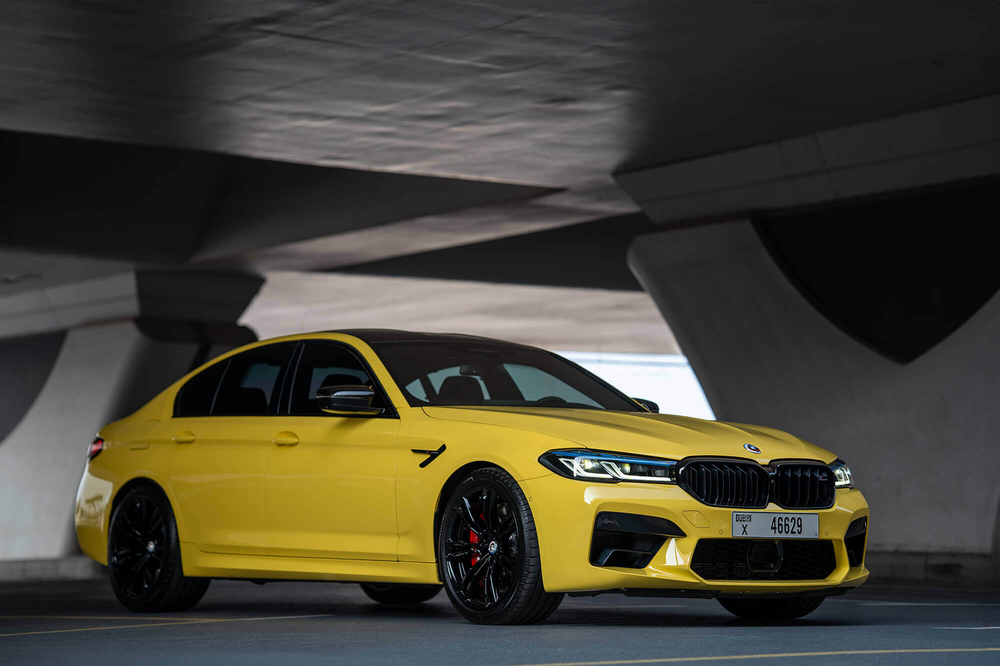 BMW M5 Competition Yellow