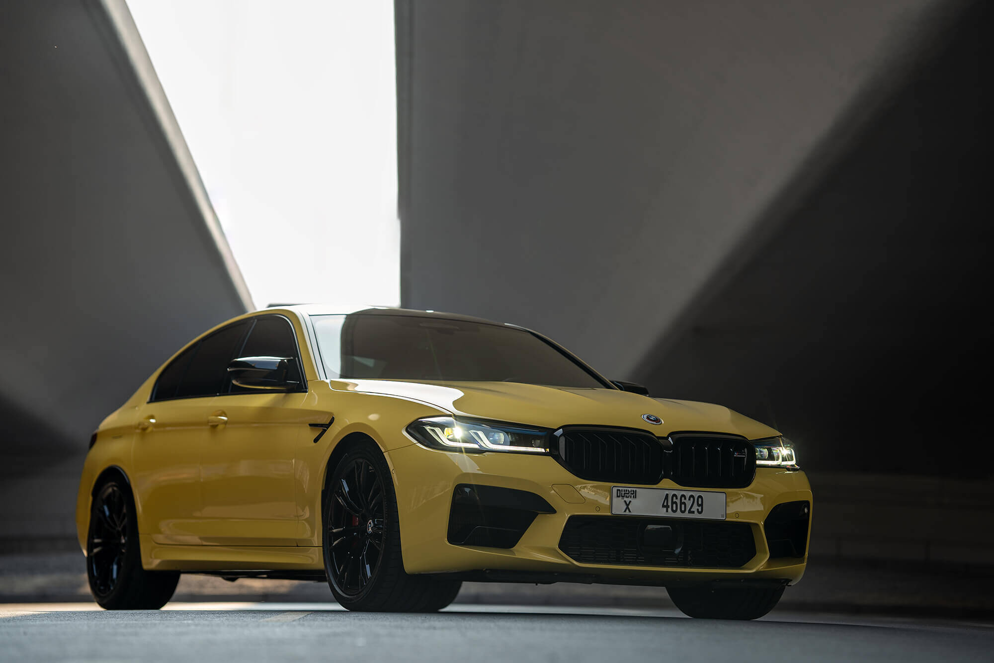 BMW M5 Competition Yellow