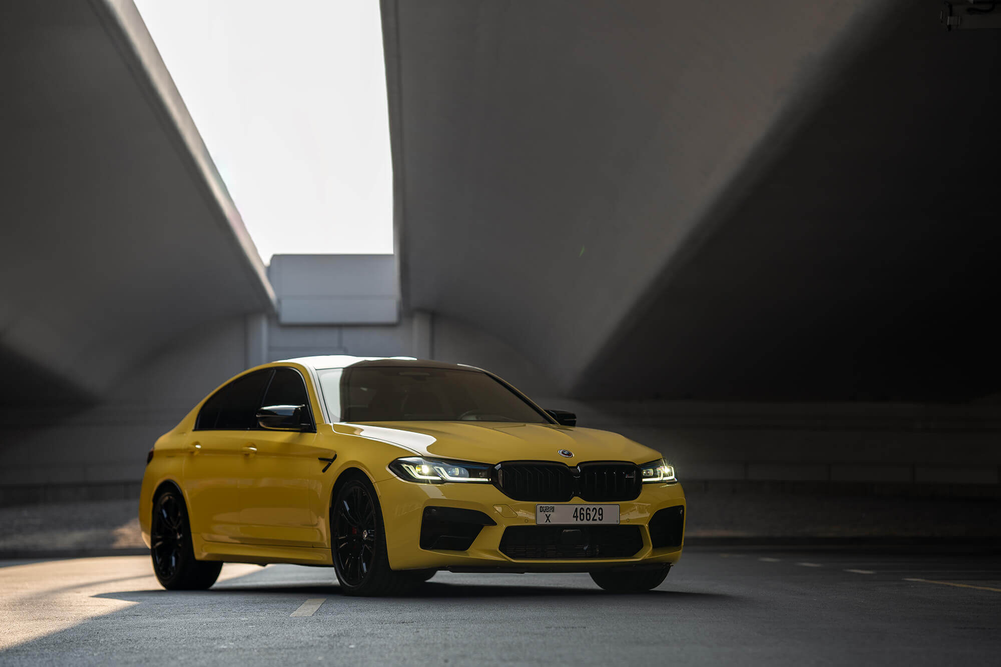 BMW M5 Competition Yellow