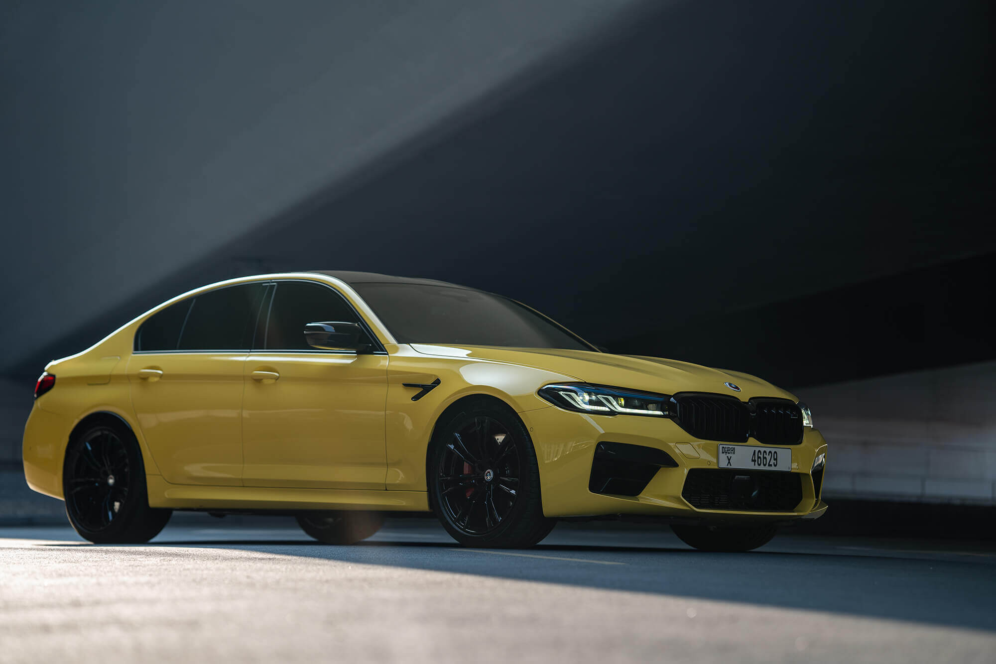 BMW M5 Competition Yellow