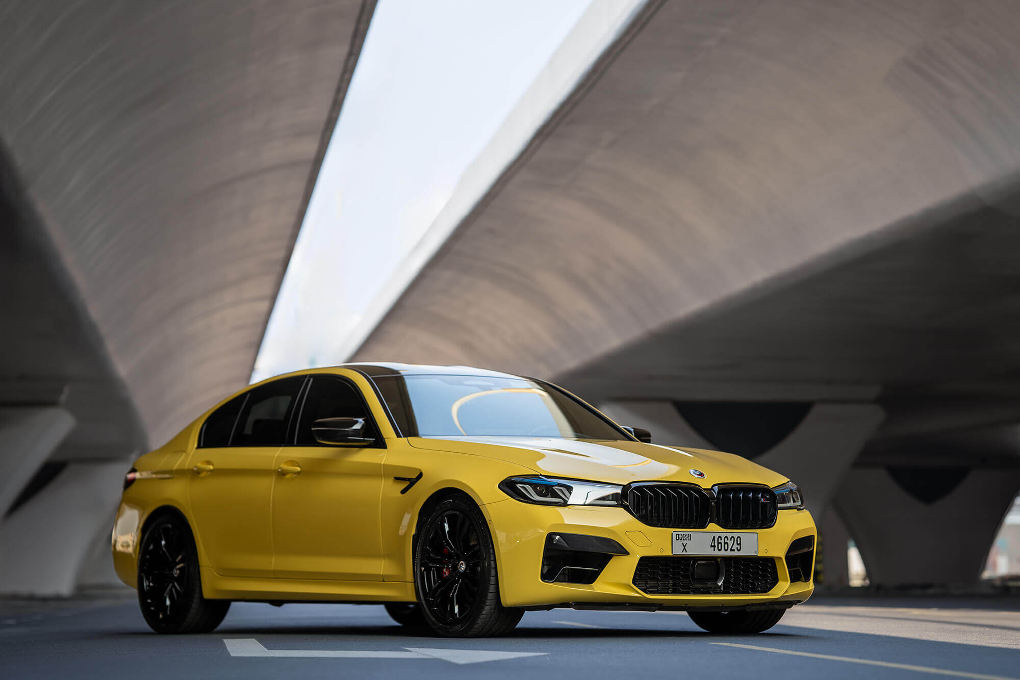 BMW M5 Competition Yellow