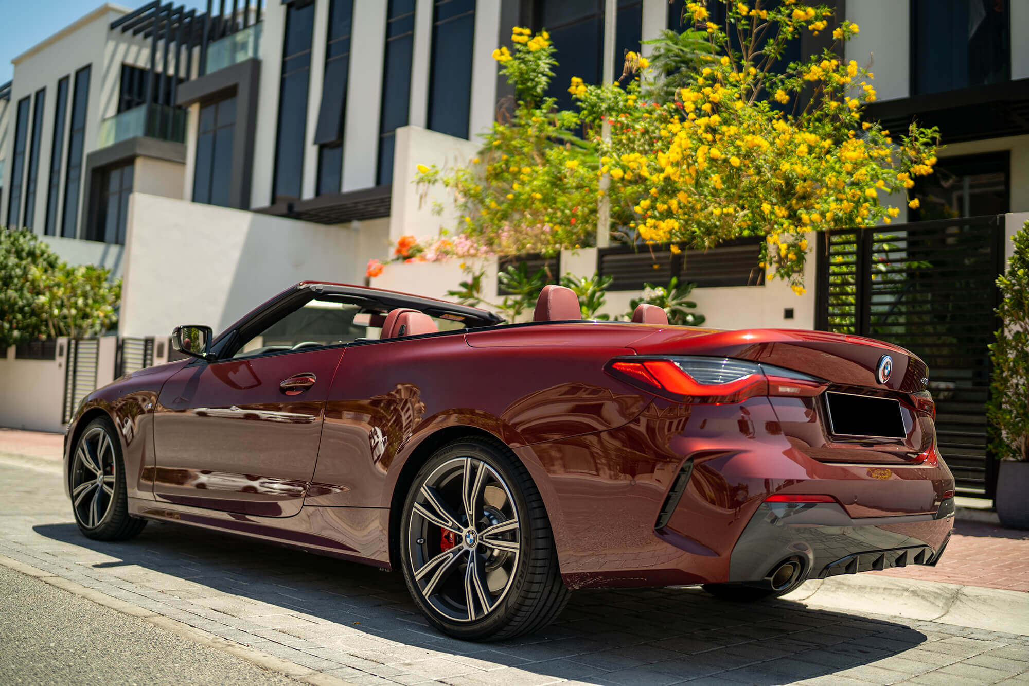 BMW 430 Convertible Burgundy