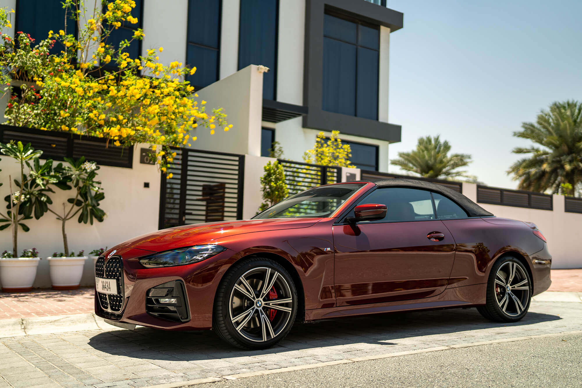 BMW 430 Convertible Burgundy