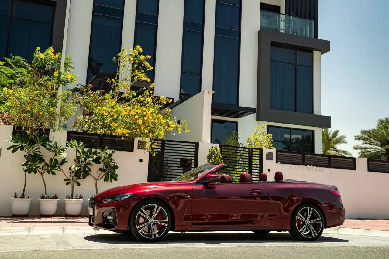 BMW 430 Convertible Burgundy