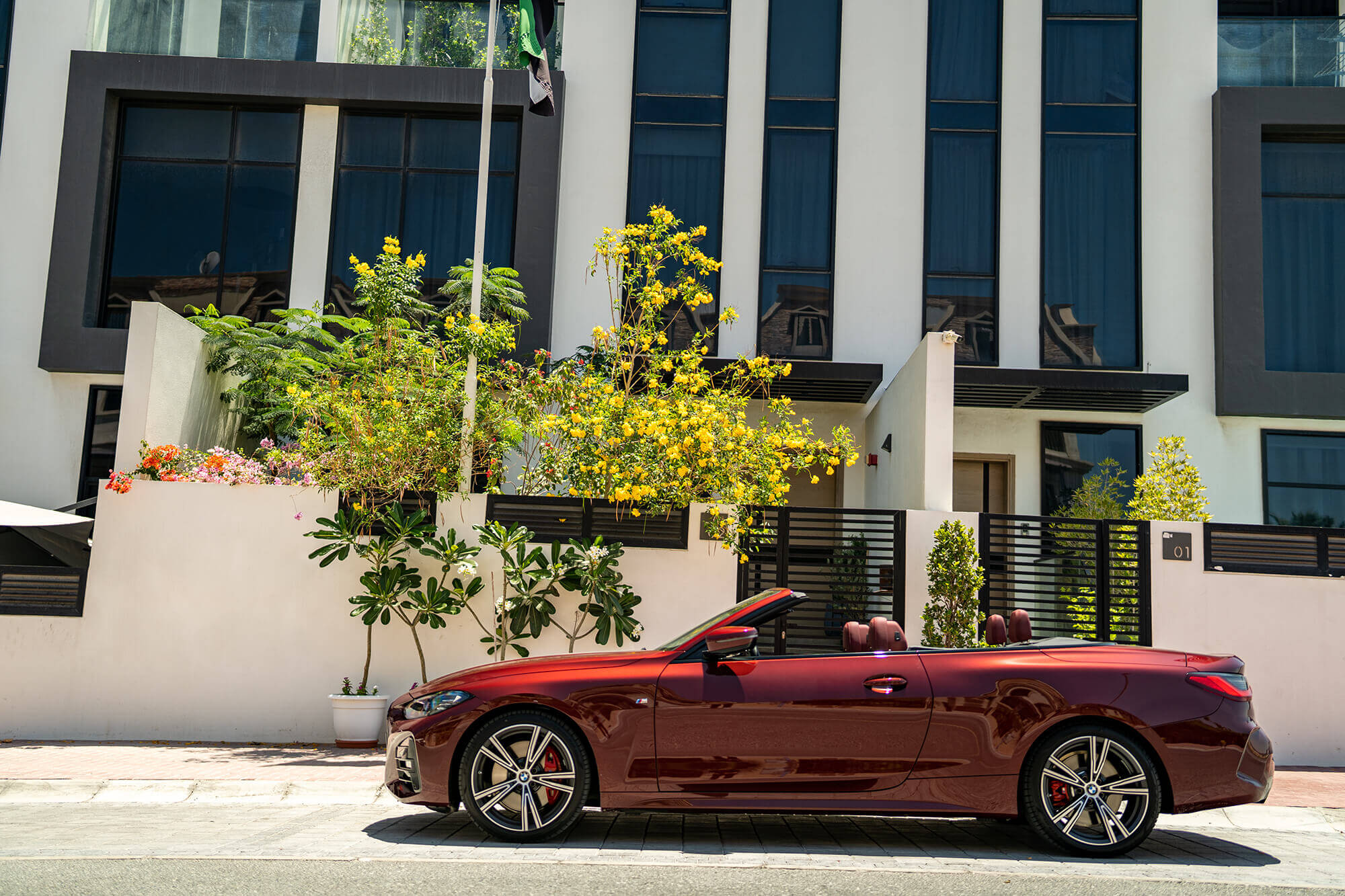 BMW 430 Convertible Burgundy