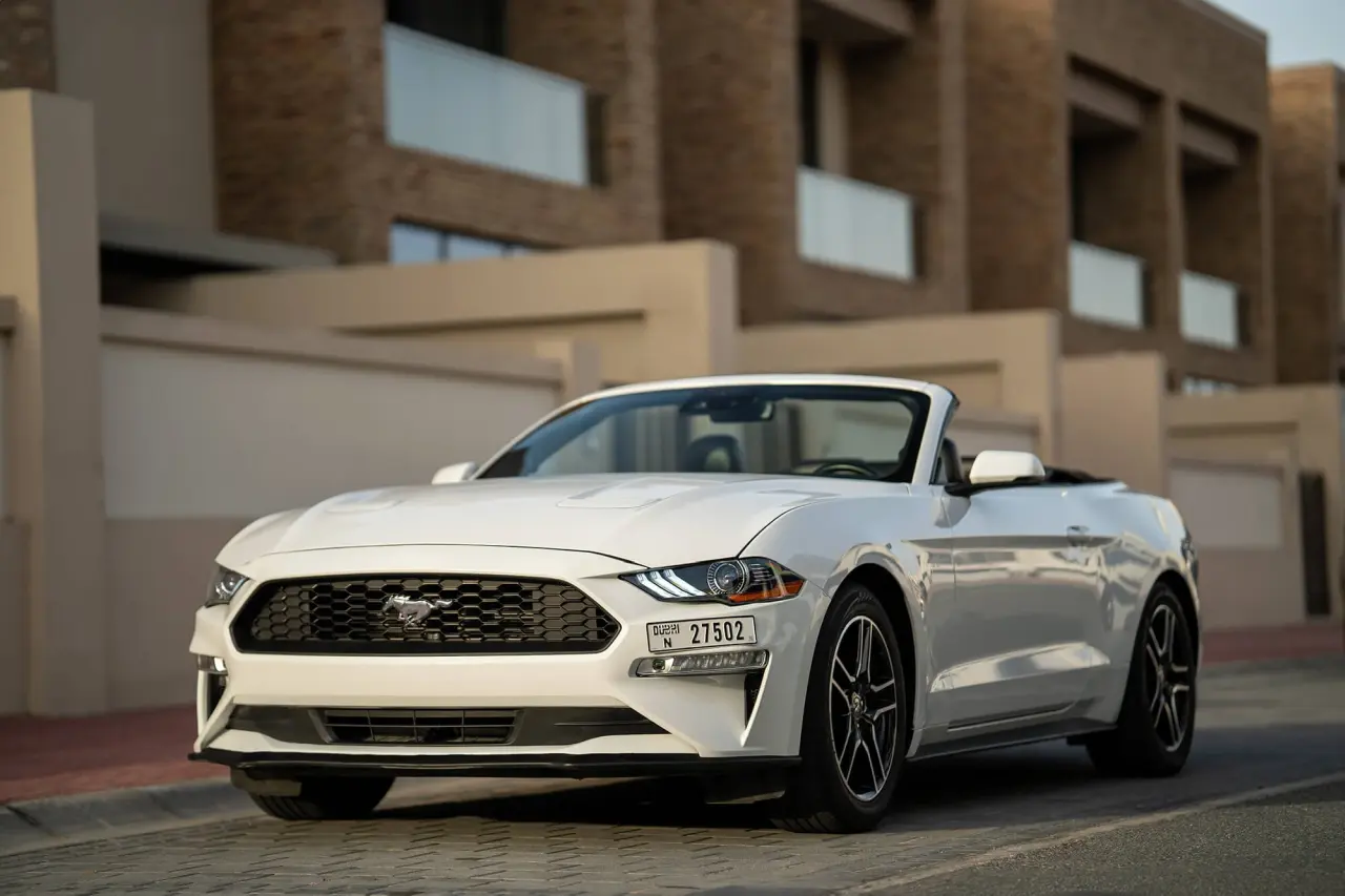 Ford Mustang White Convertible